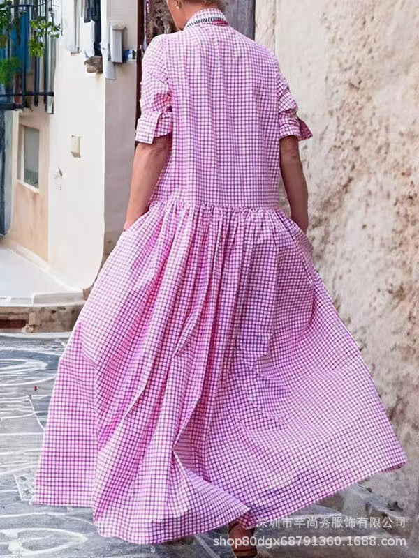 Comfy Oversize Check Dress