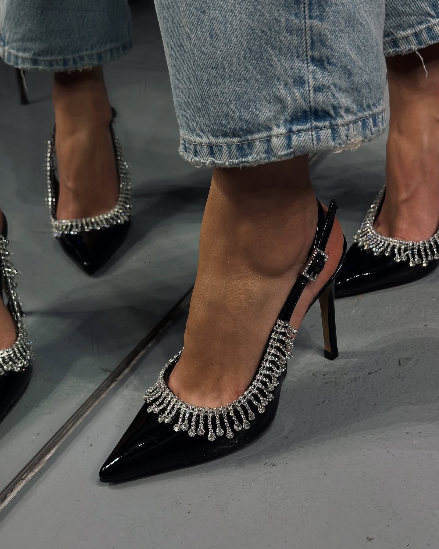 Silver Stone Stilettos