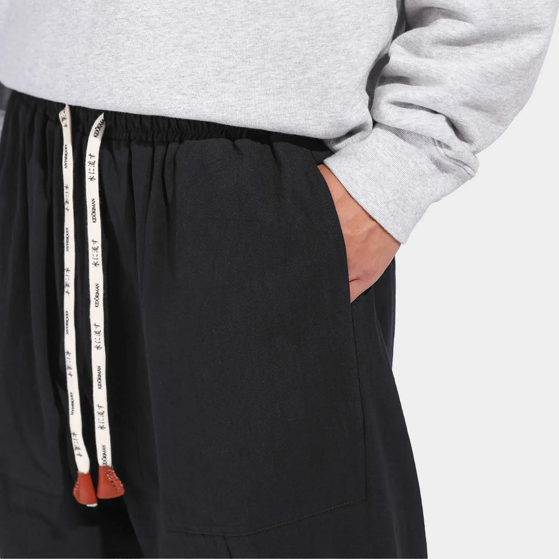 Men's Solid Color Loose Drawstring Casual Pants