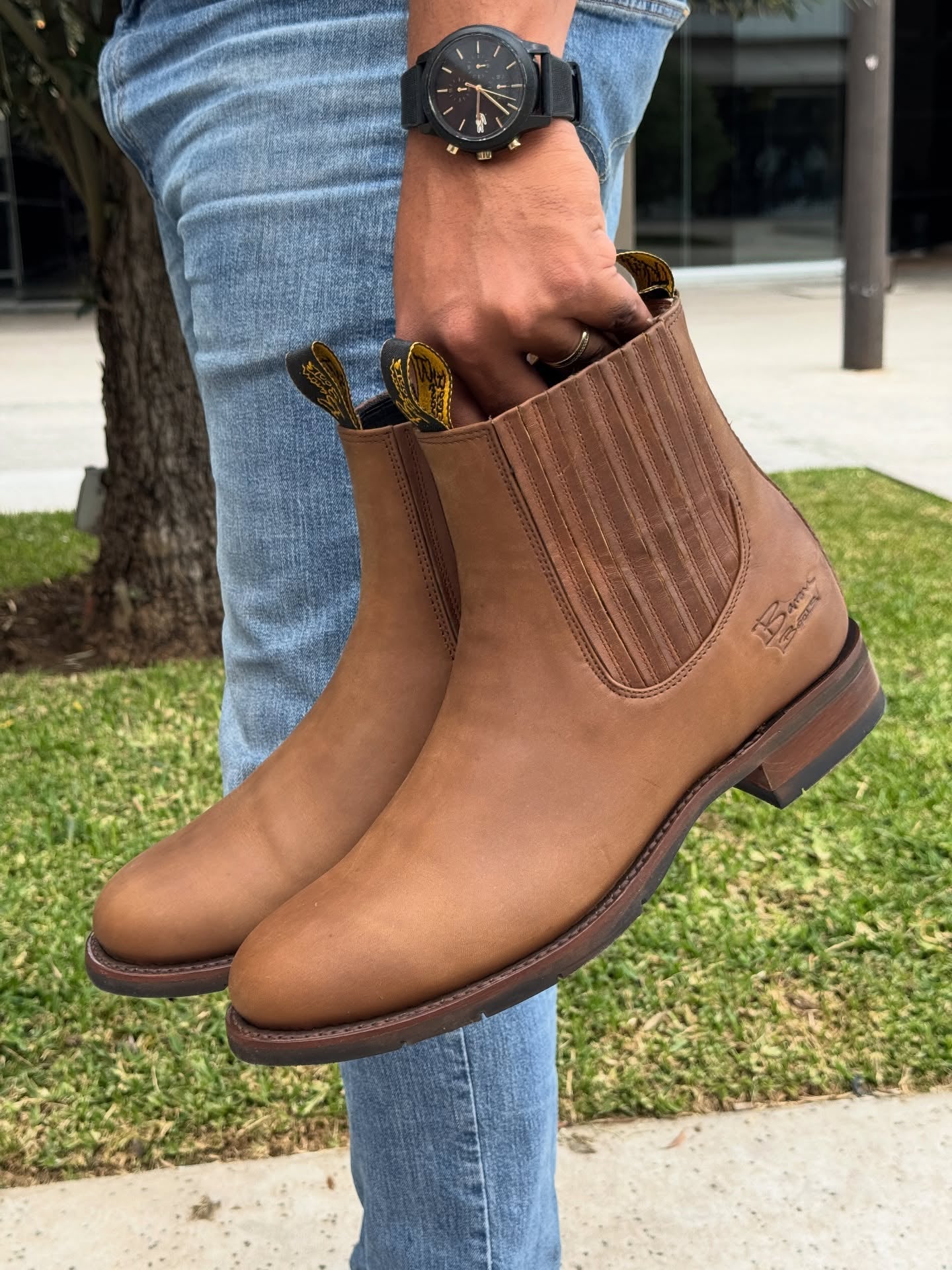 Charro Men's Western Boots With No-Slip Soles