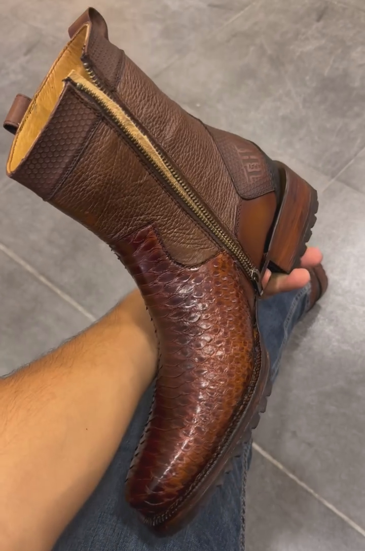 Men's Urban Snake Scale Boots
