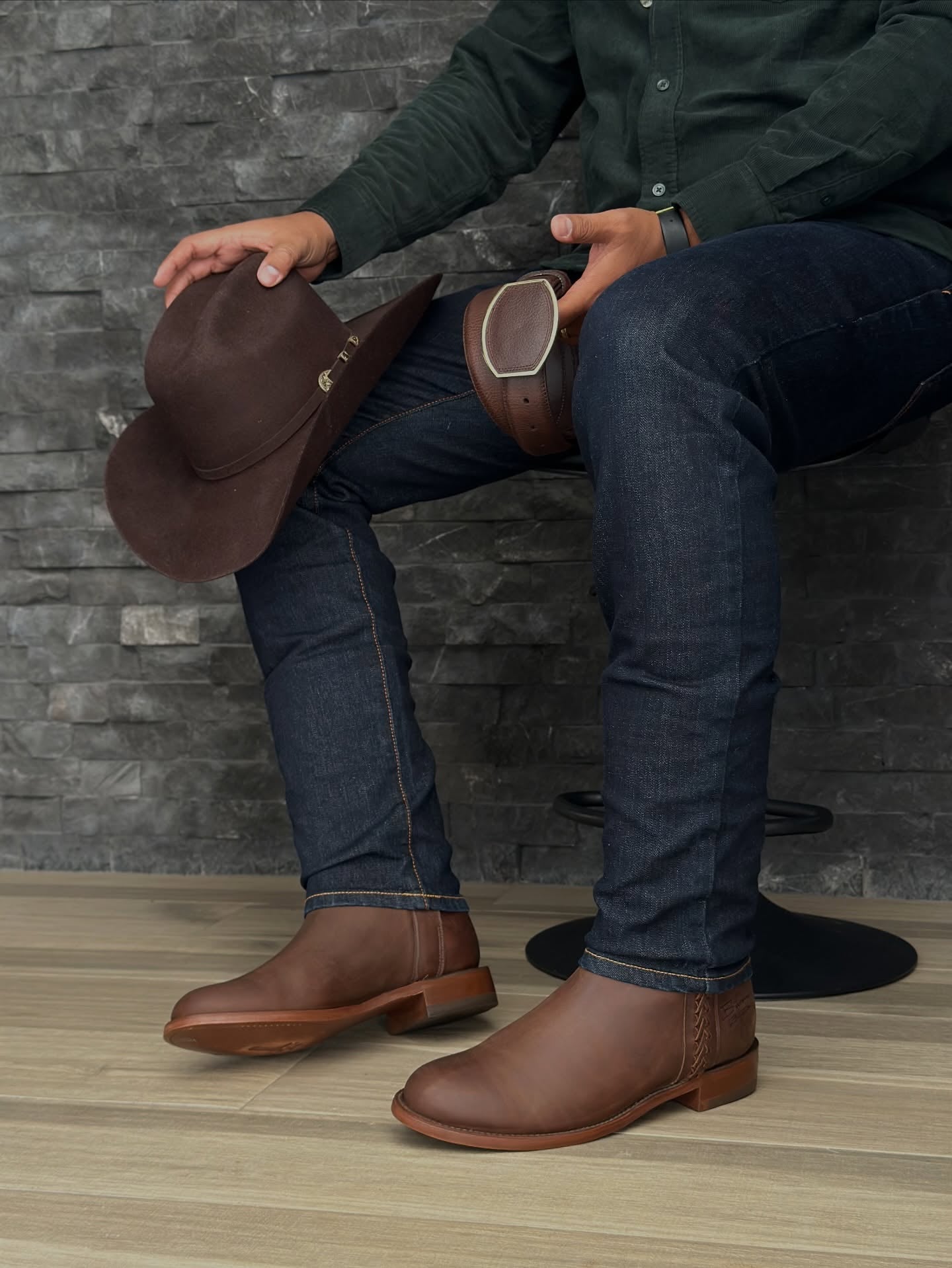 Traditional Calfskin Cowboy Boots