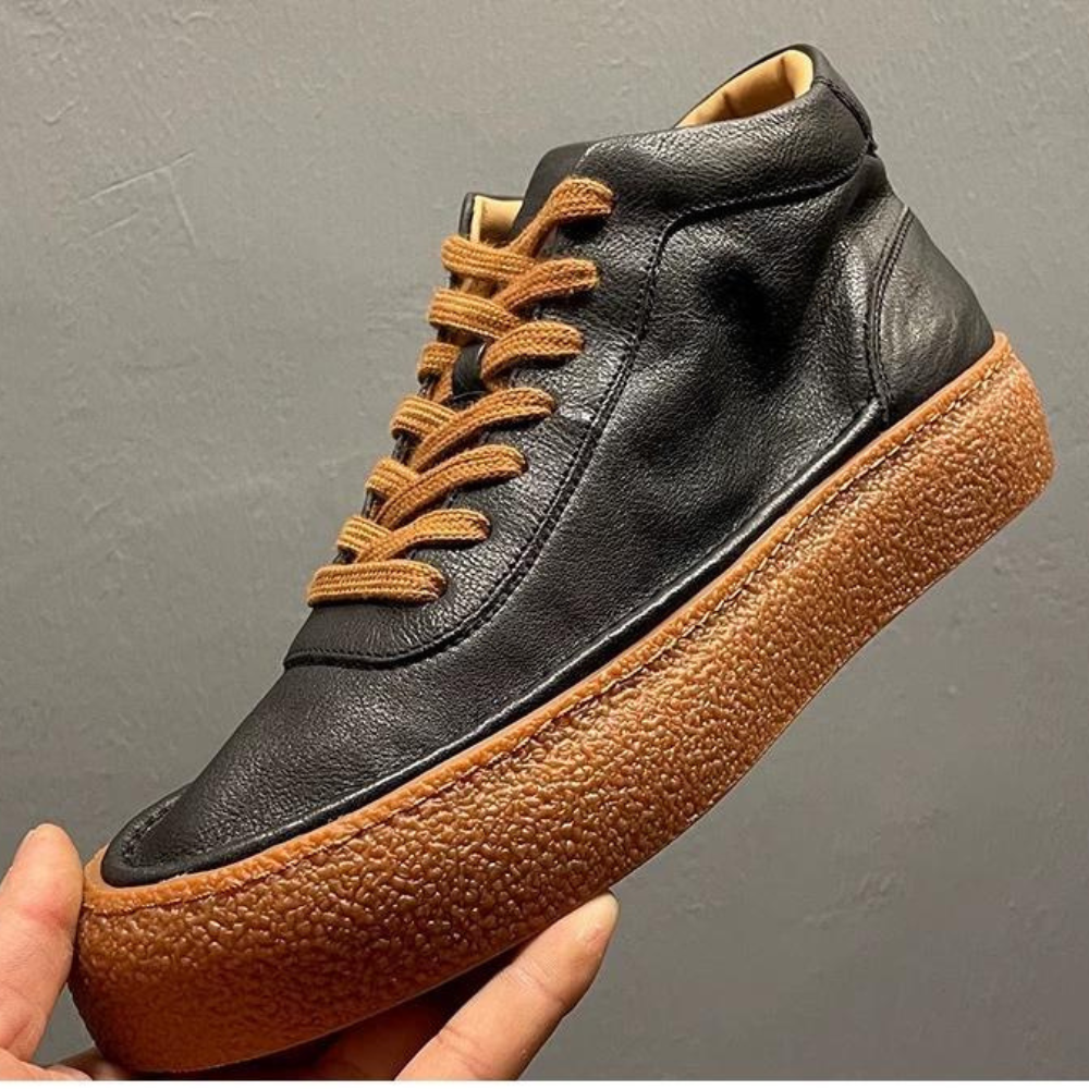 Handmade Retro Casual Cowhide Skate Shoes