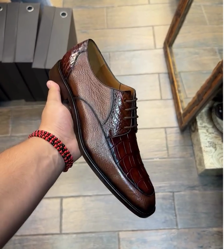 Crocodile Print Oxfords