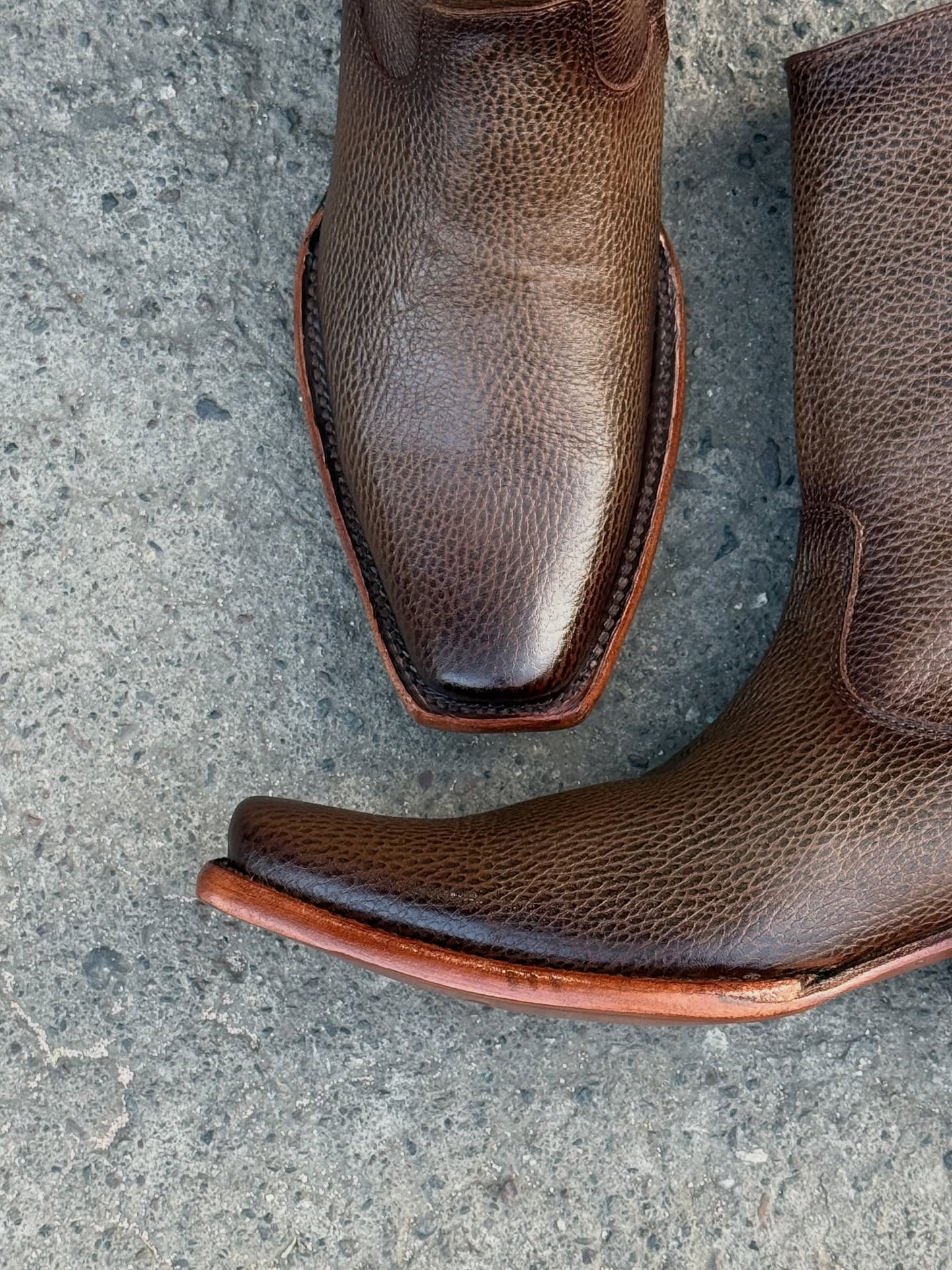 New Soft Leather Square-Toe Cowboy Boots