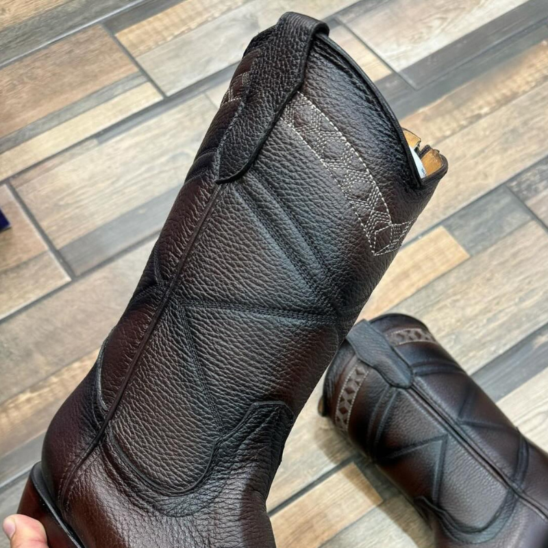 Men's Retro Simple Line Cowboy Boots