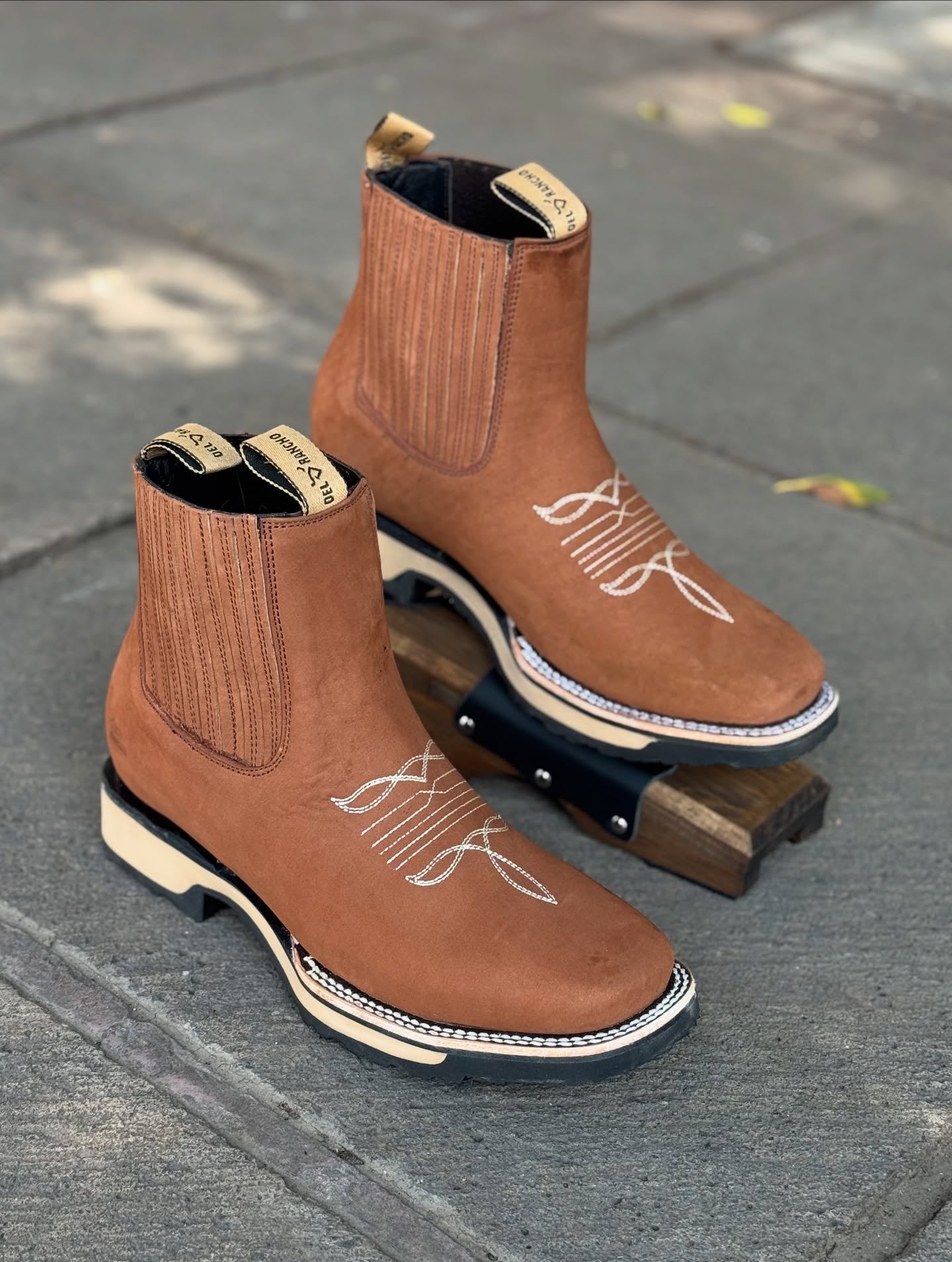 Men's Short Western Square Toe Boots