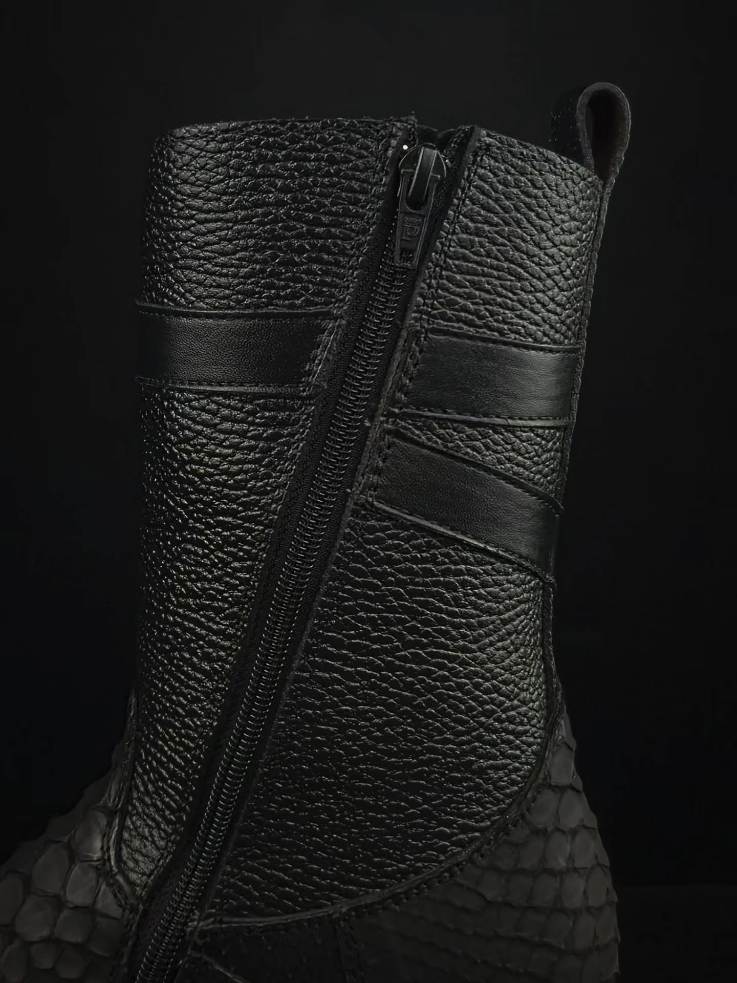 🔥Hot Sale 49% Off🔥Obsidian Men's Python Zipper Raspberry Boots