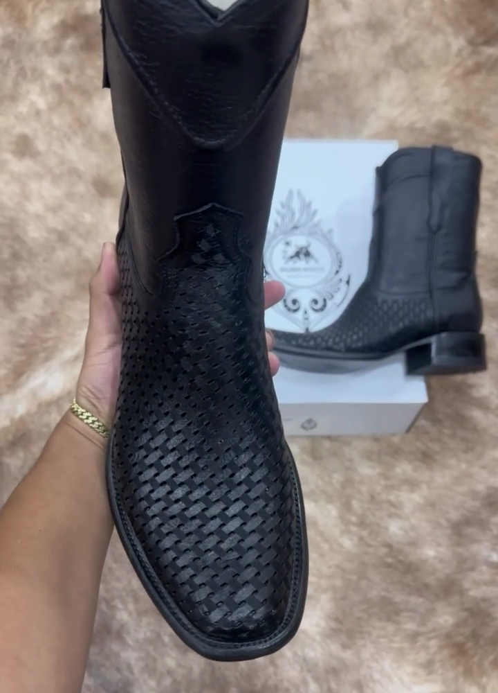 Men's Woven Square Toe Cowboy Boots