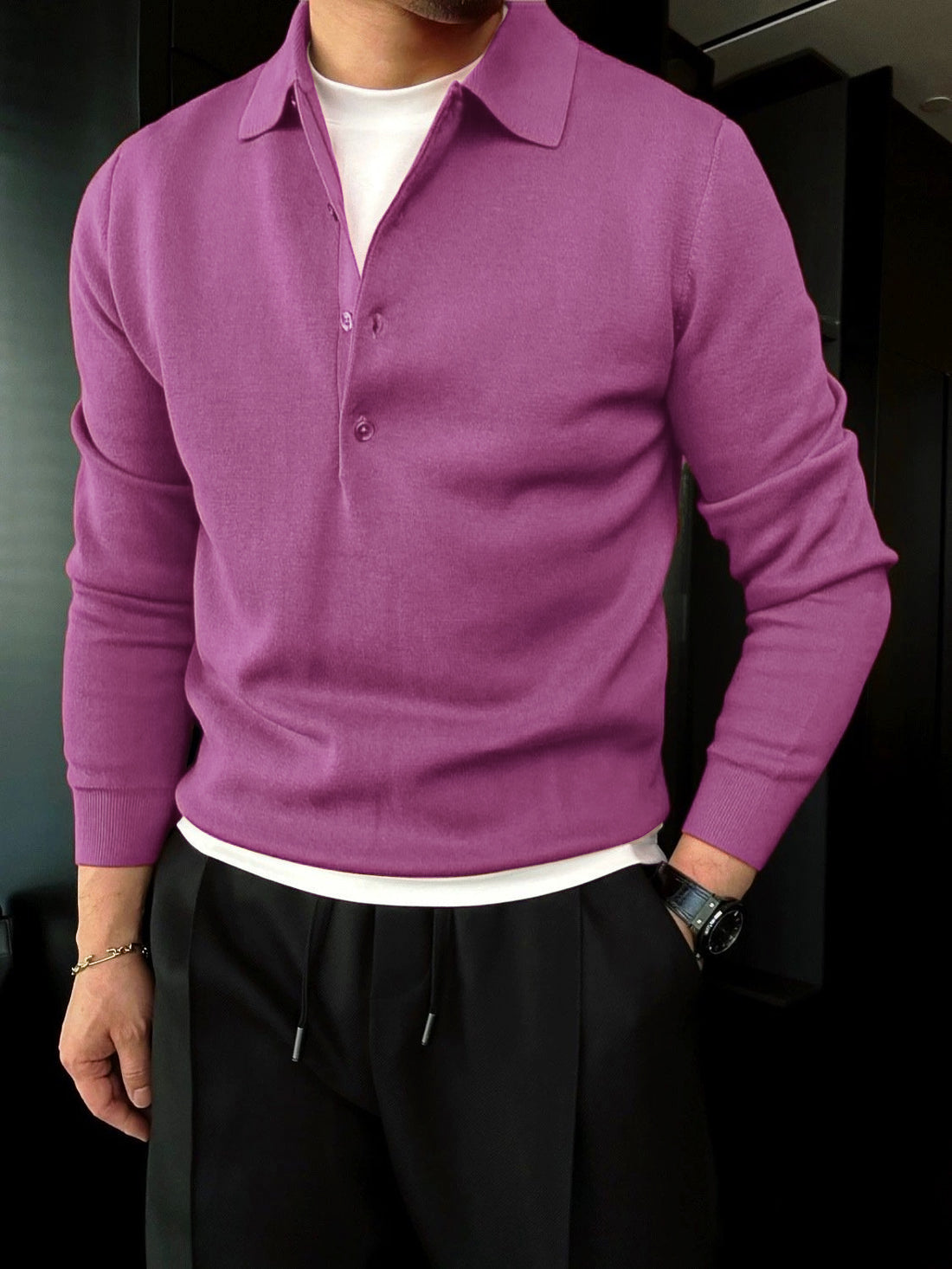 Long Sleeve Lapel Sweater(✔️Buy 2 Get Free Shipping)