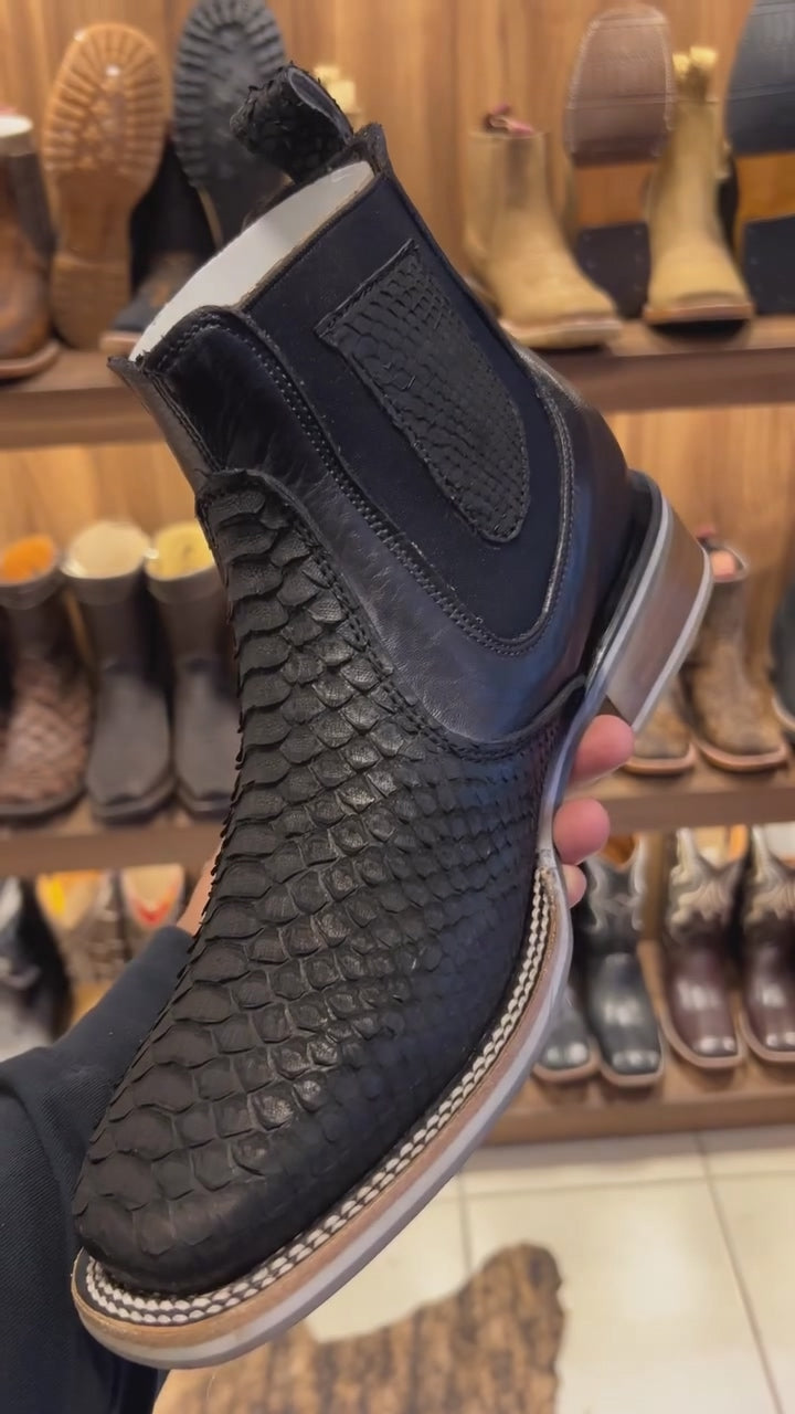 Python Skin Frank Boots