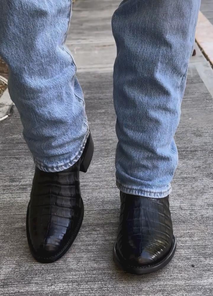 Original Crocodile Leather Jeans Boots