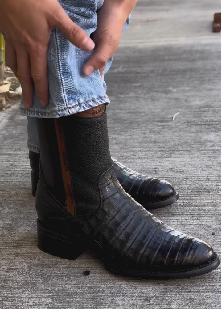 Original Crocodile Leather Jeans Boots