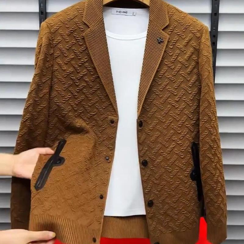 Men's New Three-Dimensional Knitted Jacket