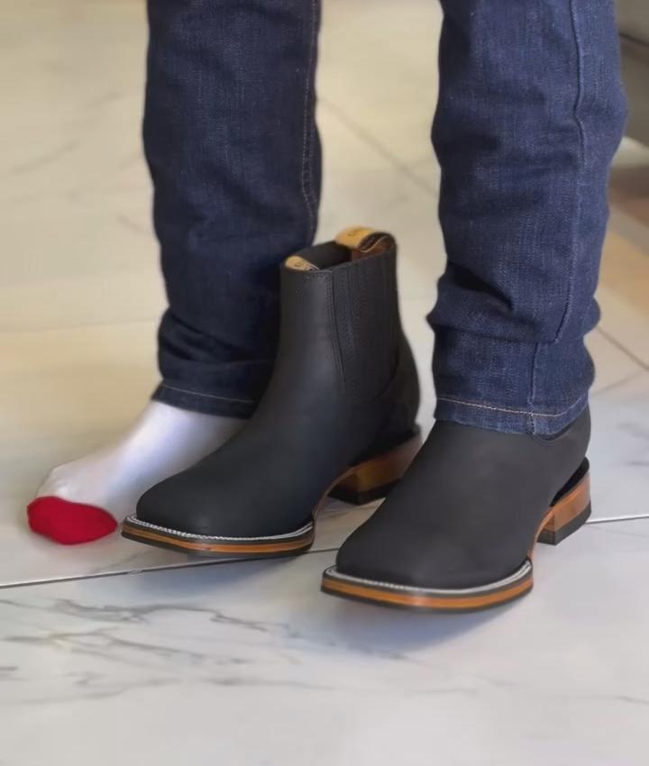 Suede Solid Cowboy Boots