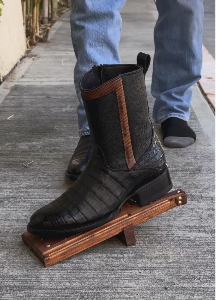 Original Crocodile Leather Jeans Boots