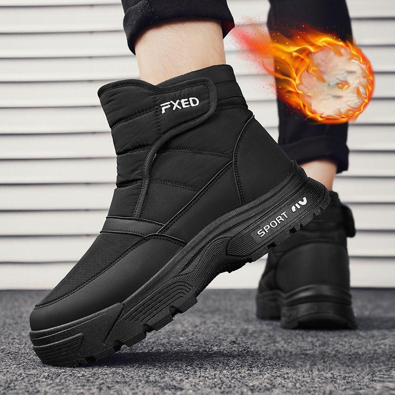 Thickened warm down cloth shoes