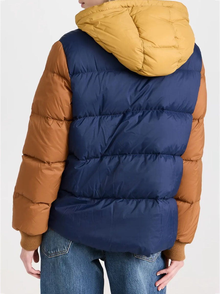 Colorblock Hoodied Coat