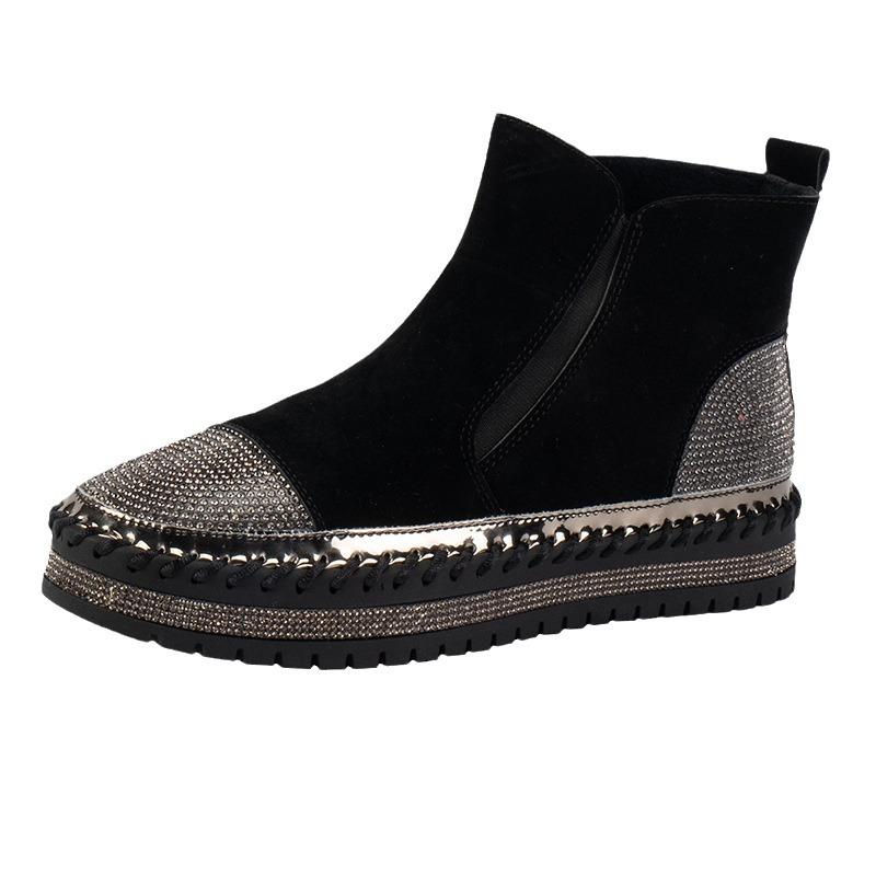 Thick Sole Rhinestone Casual Shoes