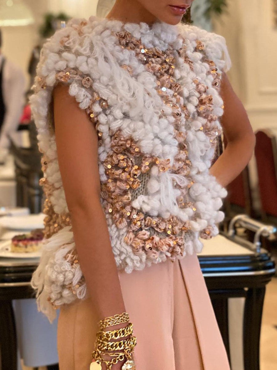 Sequin Sleeveless Top