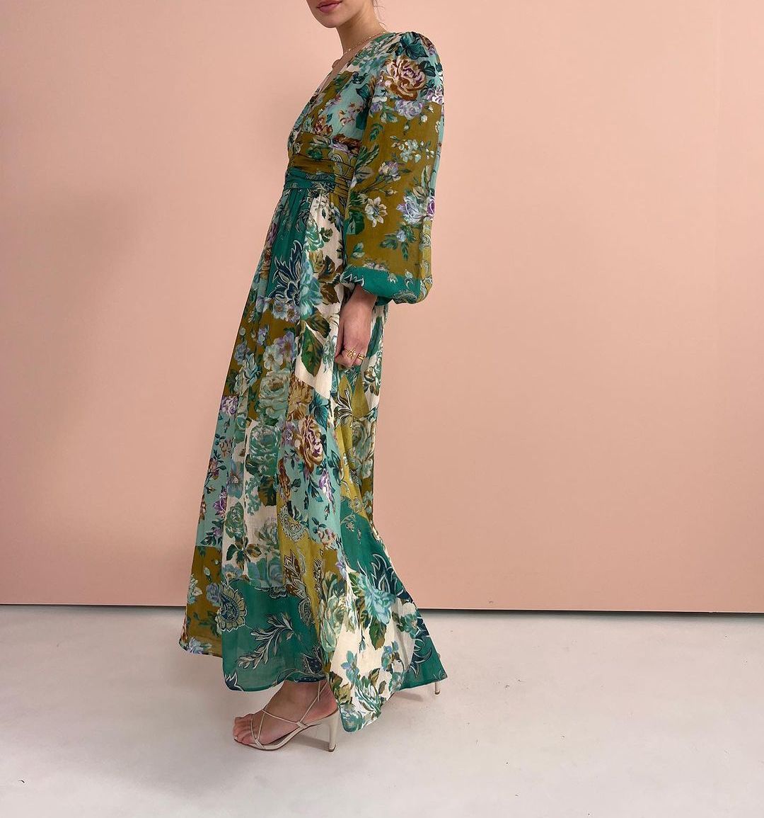 Stylish Floral Print Casual Dress