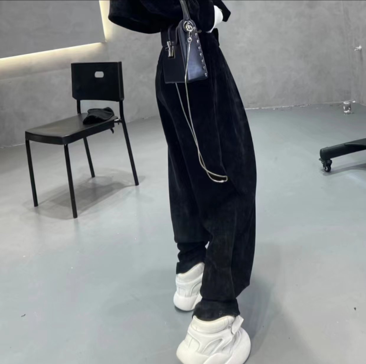 Double button waist casual pants