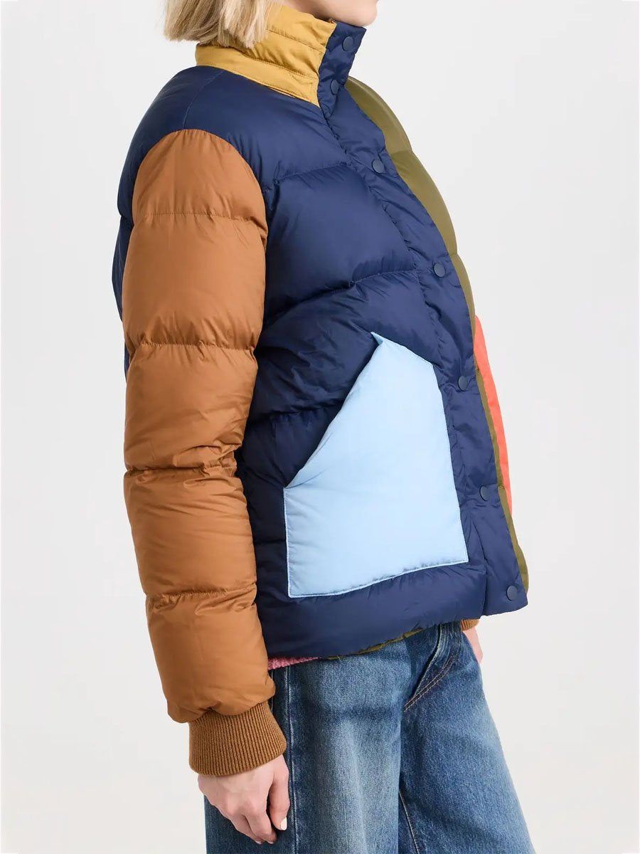 Colorblock Hoodied Coat