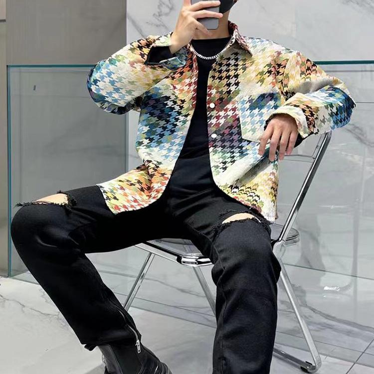 Plaid Loose Long Sleeve Shirt Jacket