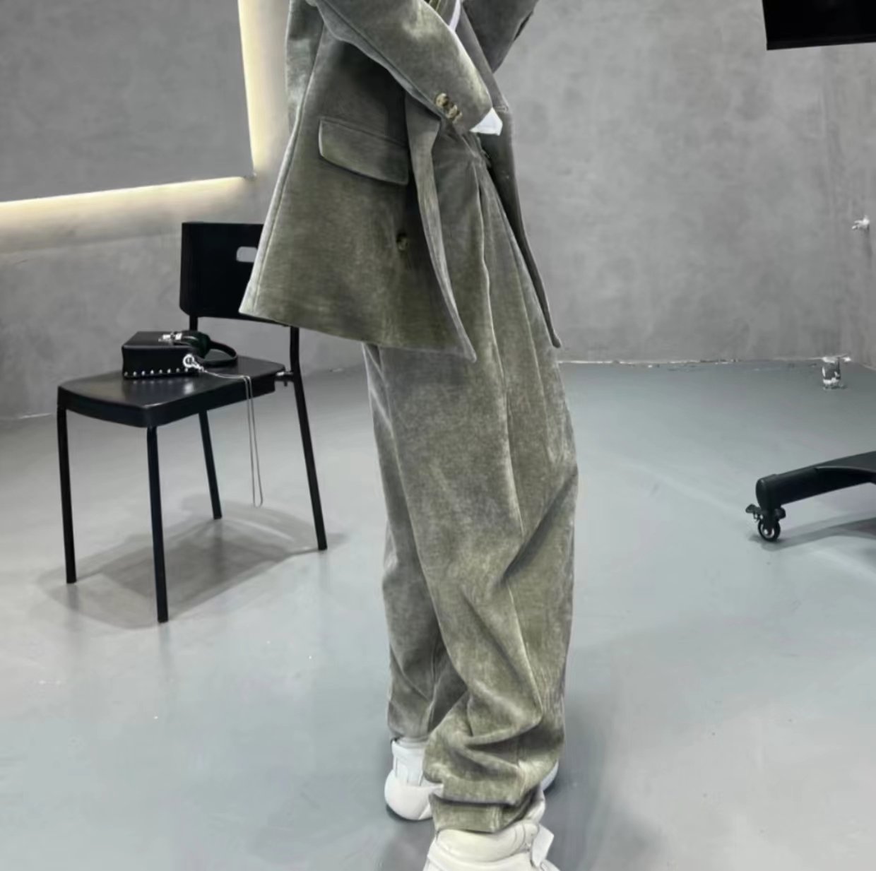 Double button waist casual pants