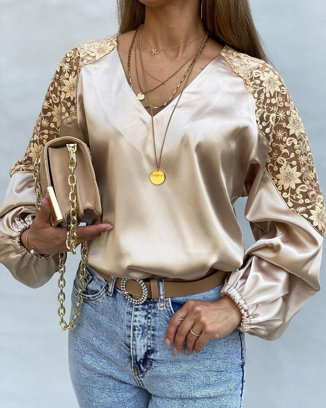 Women's Hollow Soft Silk Top