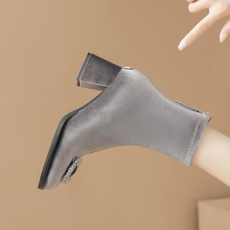 High Mercerized Suede Women's Boots