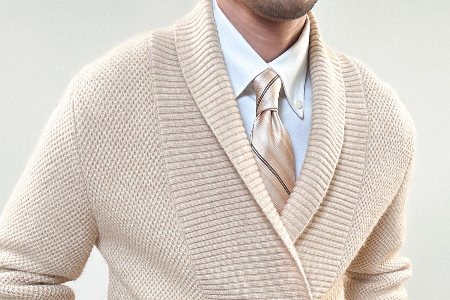 Fashion Casual Men's Double-breasted Cardigan Sweater