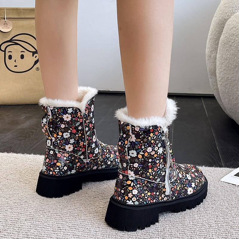 Cartoon print work boots