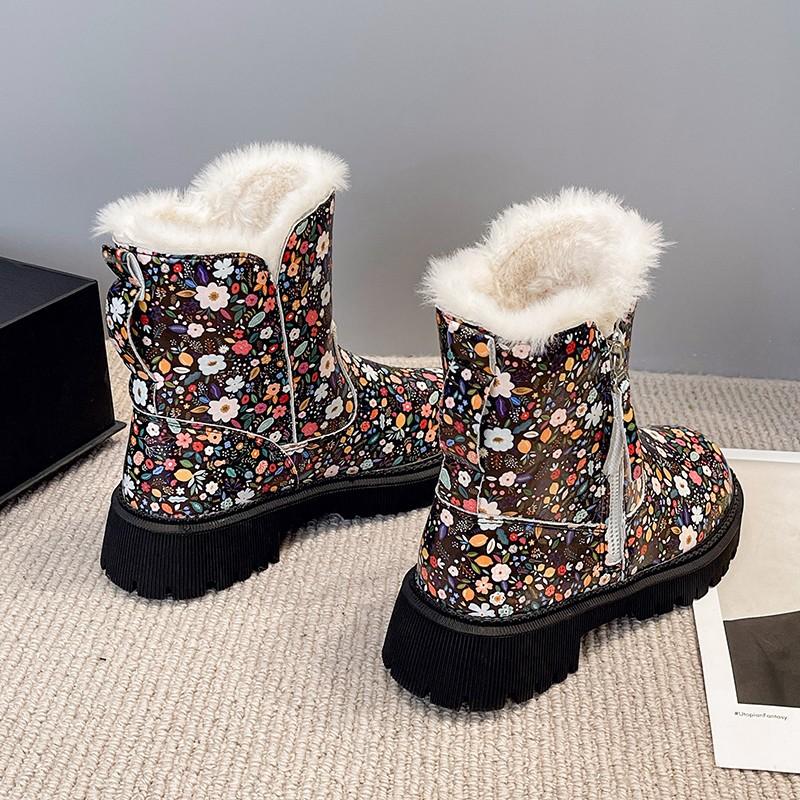 Cartoon print work boots