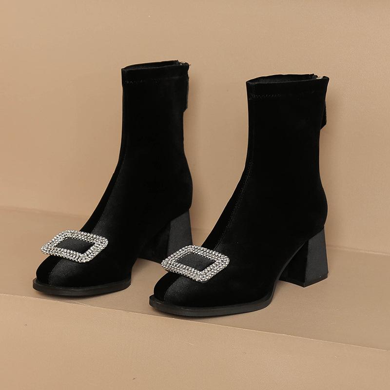 High Mercerized Suede Women's Boots