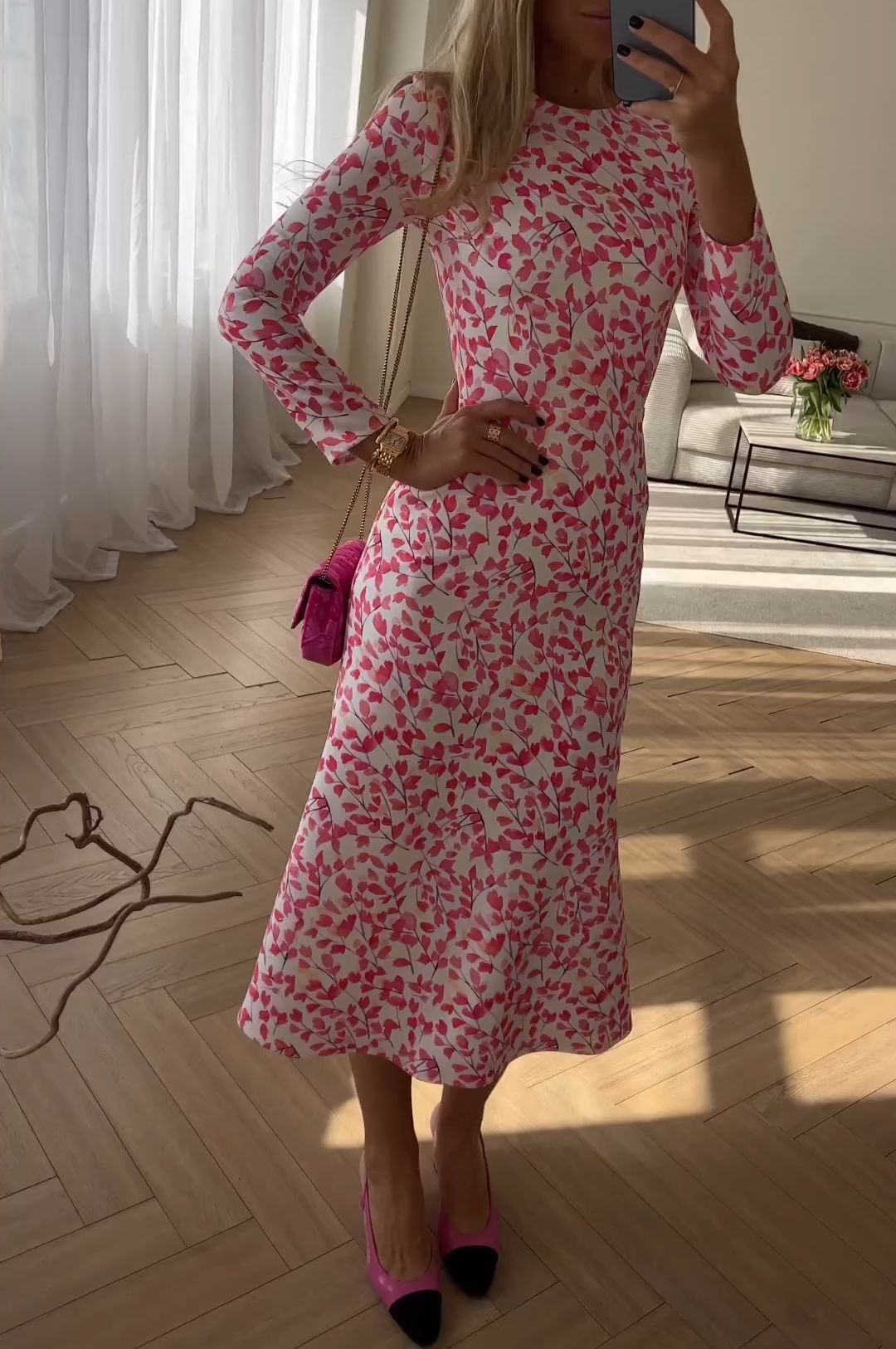 Vibrant waist slimming floral skirt