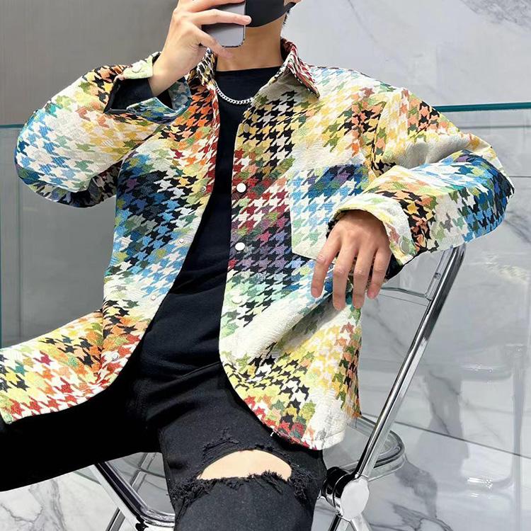 Plaid Loose Long Sleeve Shirt Jacket