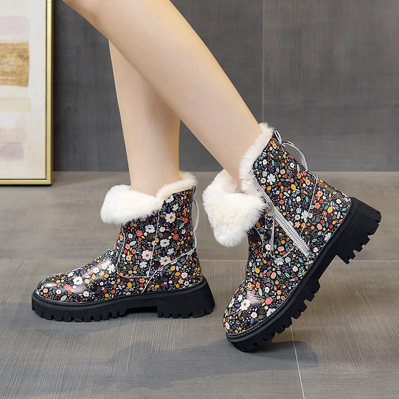Cartoon print work boots