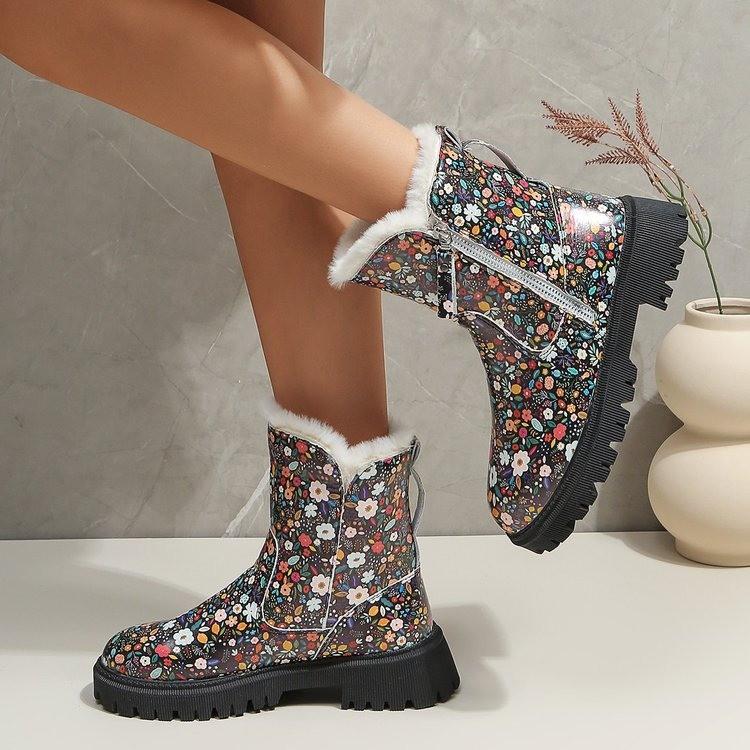 Cartoon print work boots