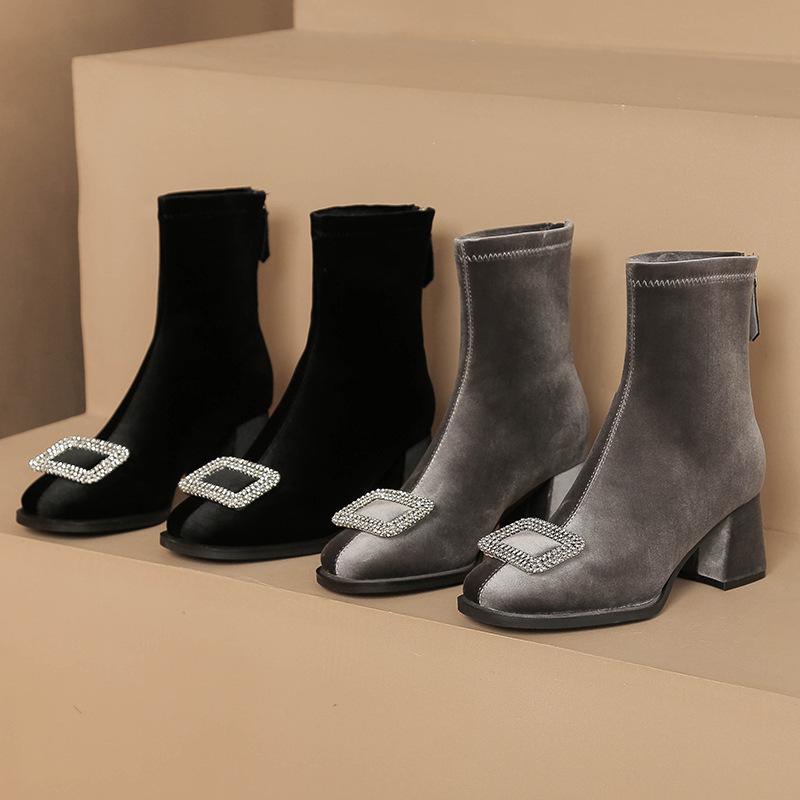 High Mercerized Suede Women's Boots