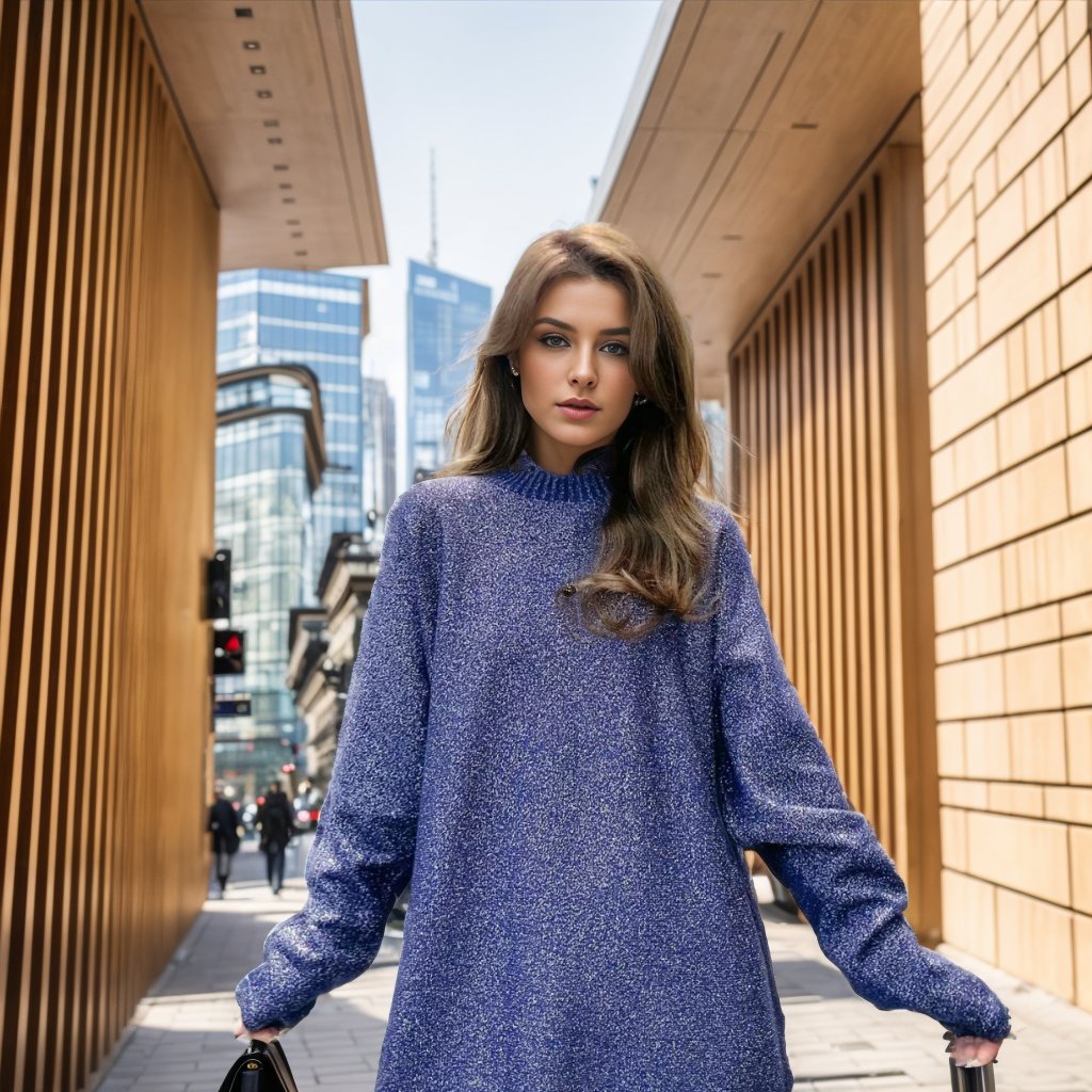Gypsophila Round Neck Long Sleeve Knitted Sweater
