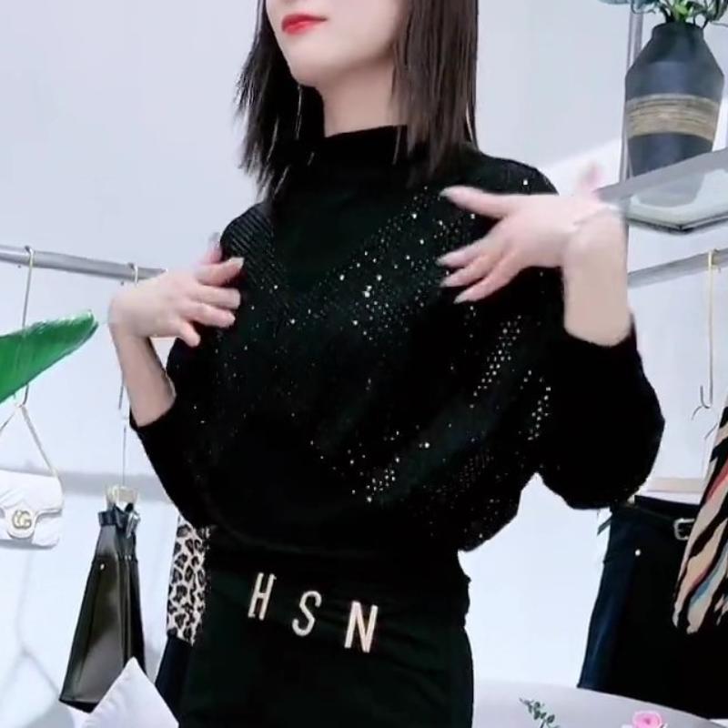Fake Two Piece Sequined Sweater
