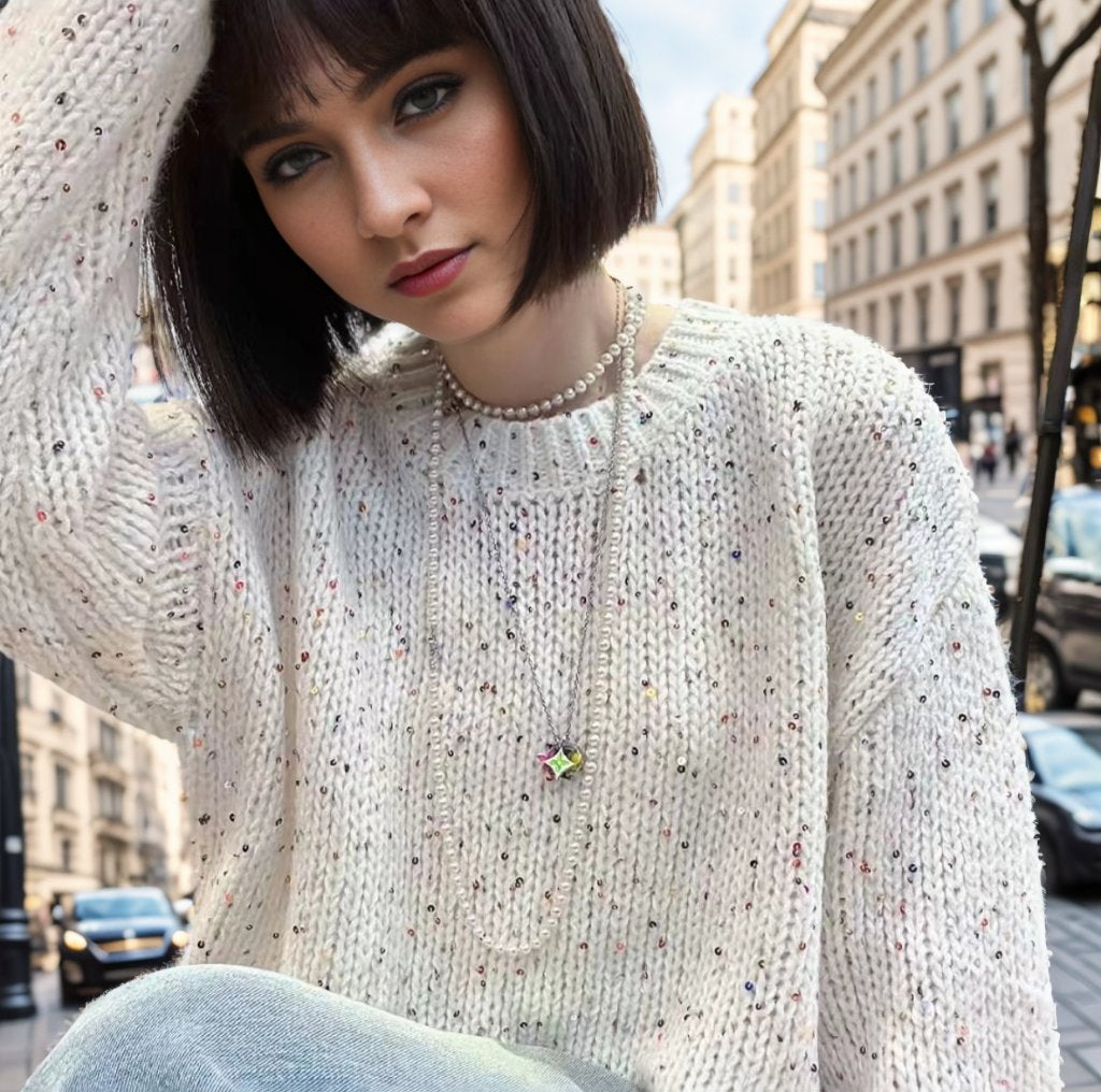 Colorful Sequined Sweater