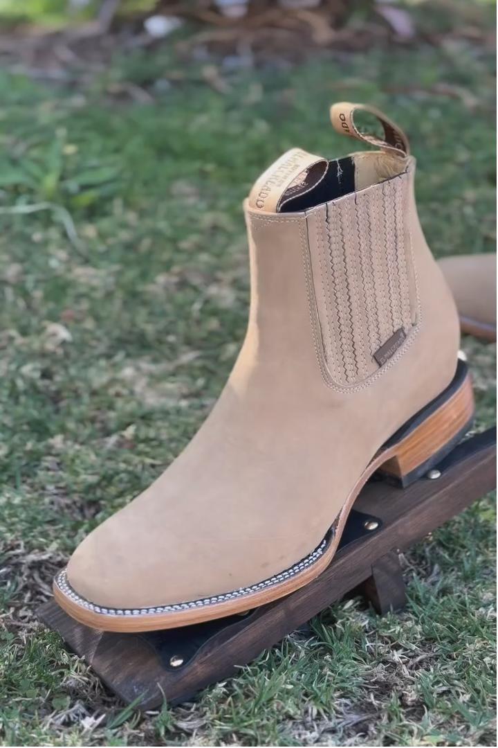 Suede Solid Cowboy Boots