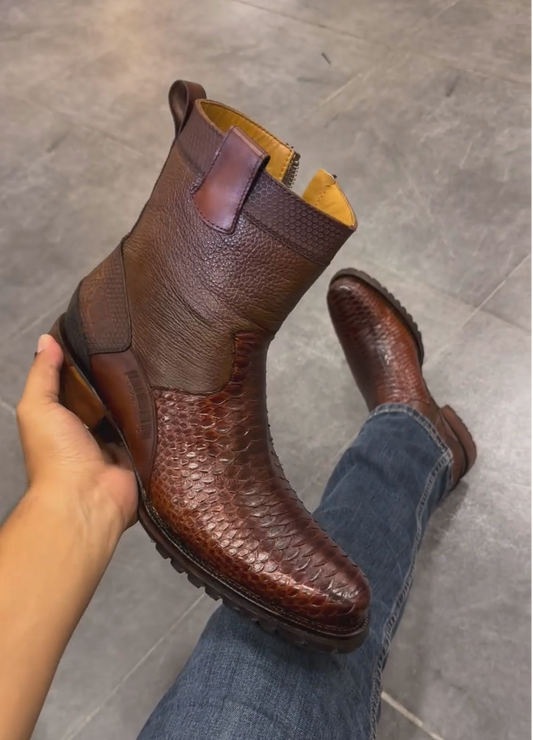Men's Urban Snake Scale Boots