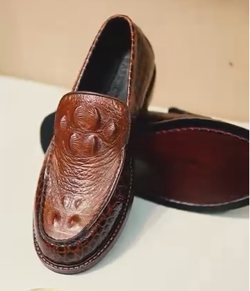 Crocodile Scaled Moccasins