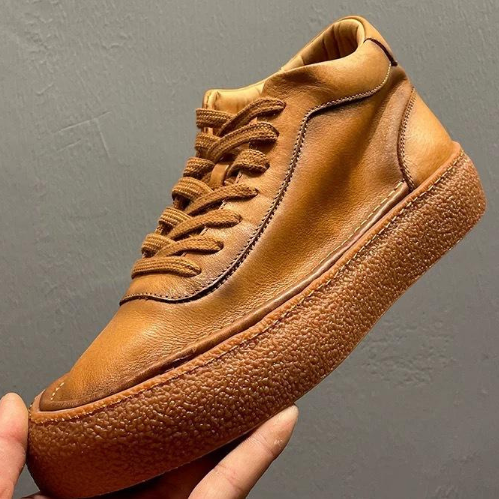 Handmade Retro Casual Cowhide Skate Shoes