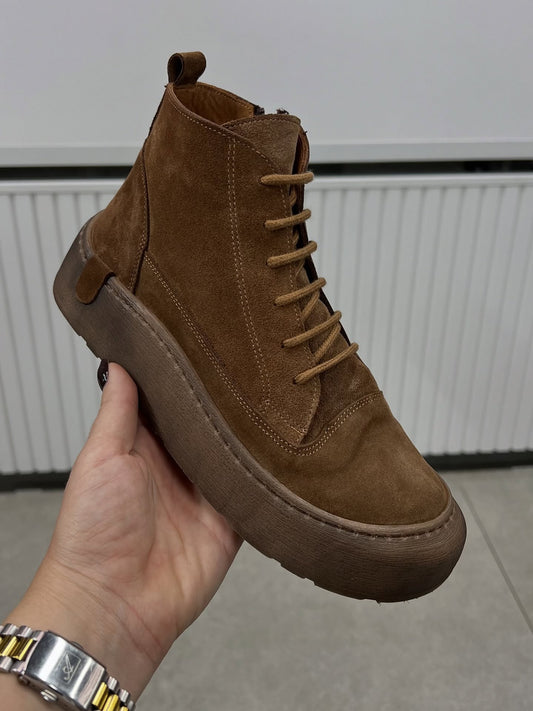 Top Grain Leather Fleece-Lined Martin Boots