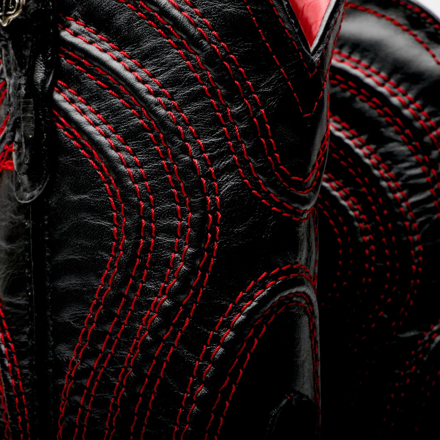 Matte Black Python Leather Boots-Square Head