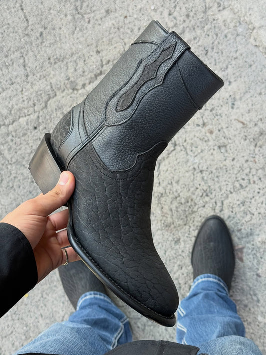 Men's Cowboy Boots Genuine Bull Neck Leather Western